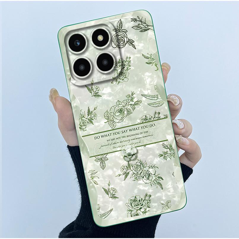 For Honor X6a X6b X6c X6 X6s Case Simplicity flower Soft Silicone Cover For HonorX6a X 6B X6 b Shell Lens Protective Phone Funda