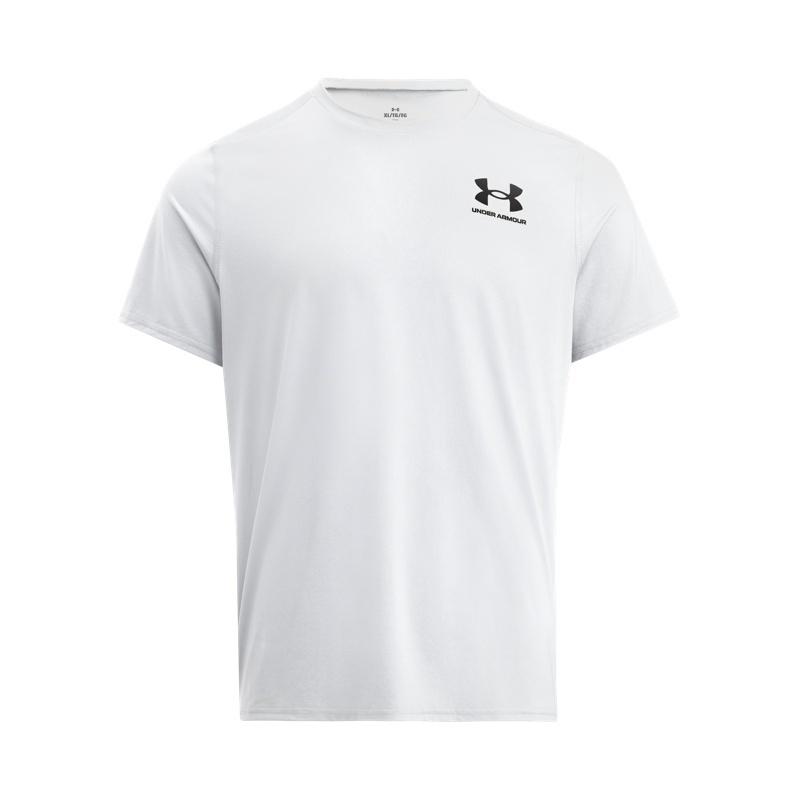 Under Armour HeatGear Fitted T-Shirt White Black Men s 6000939-100 L