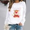 eBay Christmas, printed long-sleeved crew neck sweater for women