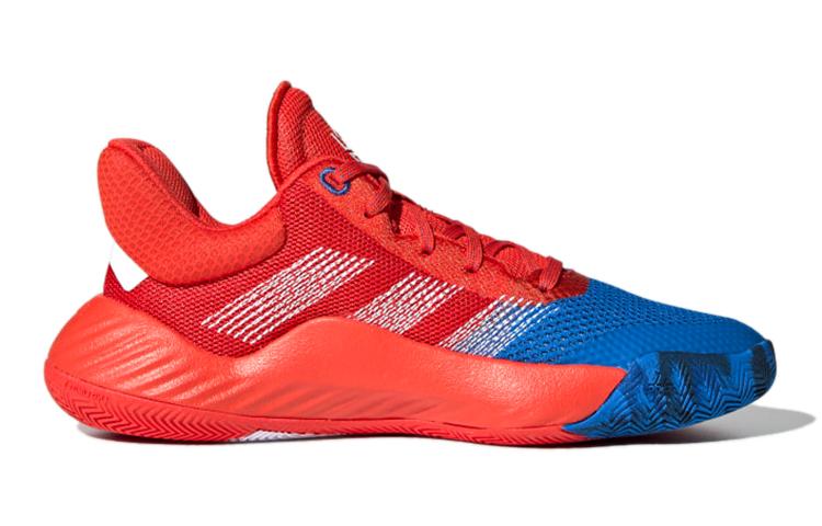adidas D.O.N. Issue #1 Slip Resistant Abrasion Resistant Low Top Children's Basketball Shoes Red Blue EF2932