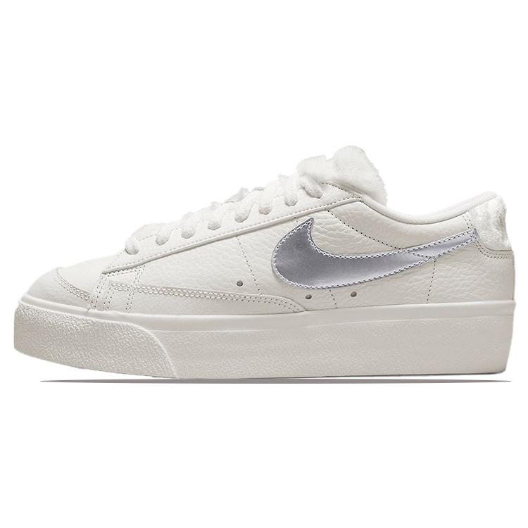 (WMNS) Nike Blazer Low Platform  Faux Sherpa Fur  Women s DO8993-100 EU 42