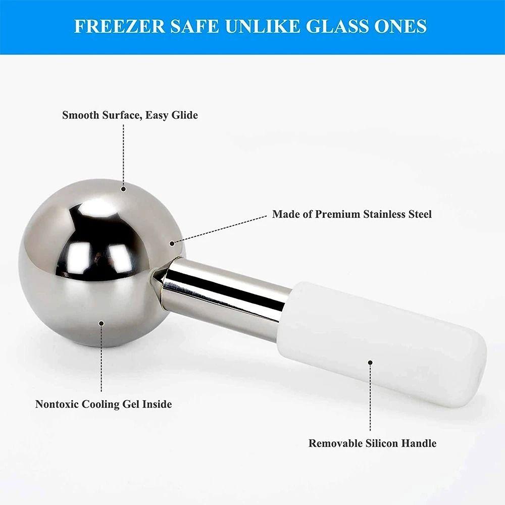Face Massage Ice Wave Ball Stainless Steel Face Care Cryo Freeze Stick Facial Ice Globes  Unisex