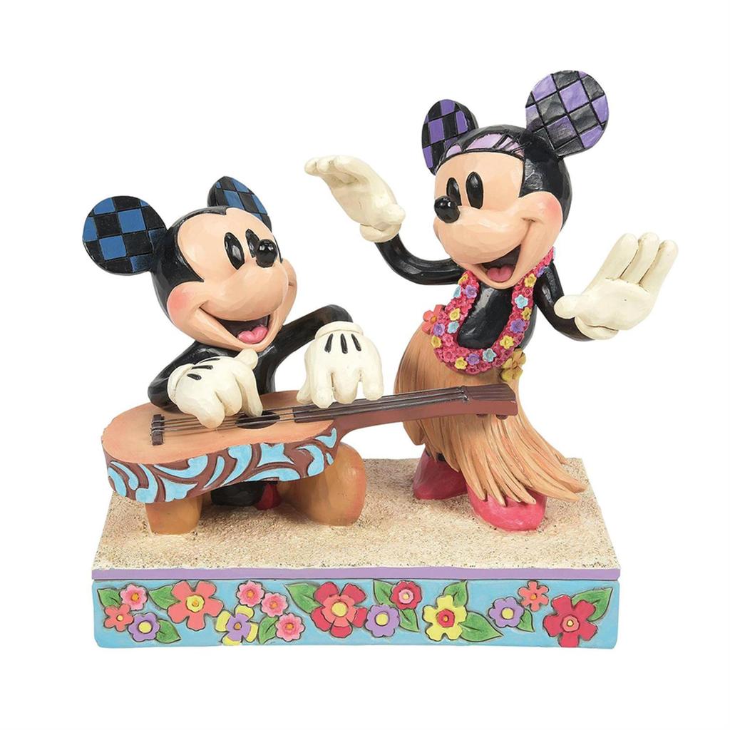 Enesco Mickey Minnie x H14 x D10cm Statue/Figure "Disney Traditions" & Hawaii, W19.5 (DTR6016330)