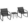 Three-Piece Garden Seating Set - Black
