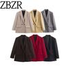 Zbzr Autumn New Women Clothes Western Style Fashion Temperament Loose Double Breasted Blazers 2753122