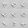 1 stuks Auto Stickers Letter Alfabet Cijfer Digitaal 3D Chroom Decal Decoratie Badge DIY 2,5*2,5 Zilver Auto Styling Accessoires