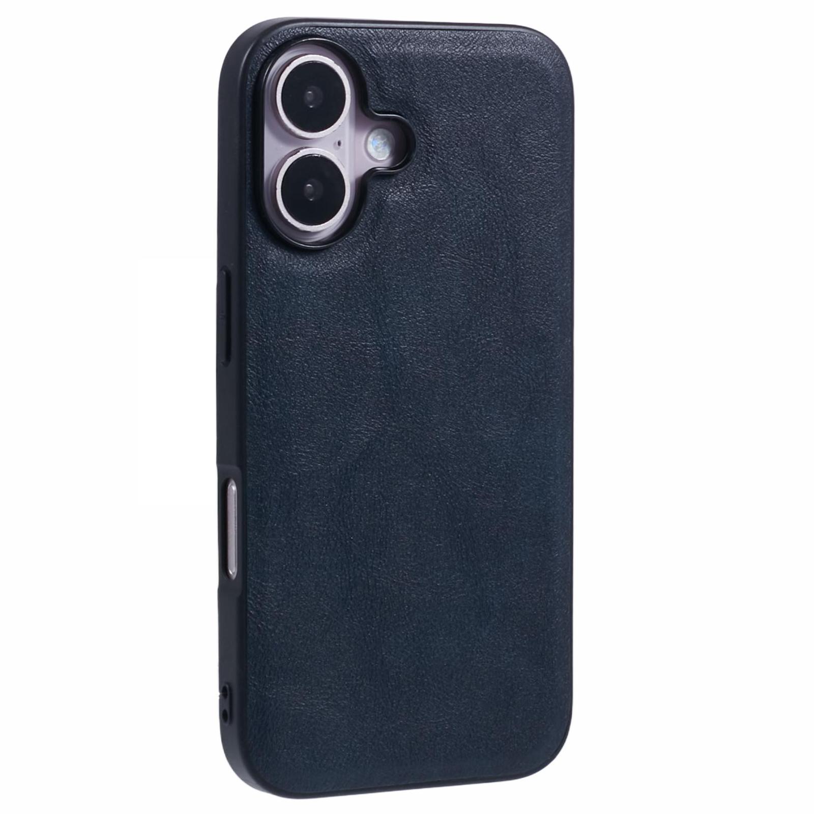 

X-LEVEL Bojue-3 Series For iPhone 16 Case Compatible with MagSafe Leather Coated PC+TPU Phone Cover Blue