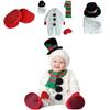 Christmas Kids Snowman Velvet Cosplay Costume Soft Comfortable Gift Idea