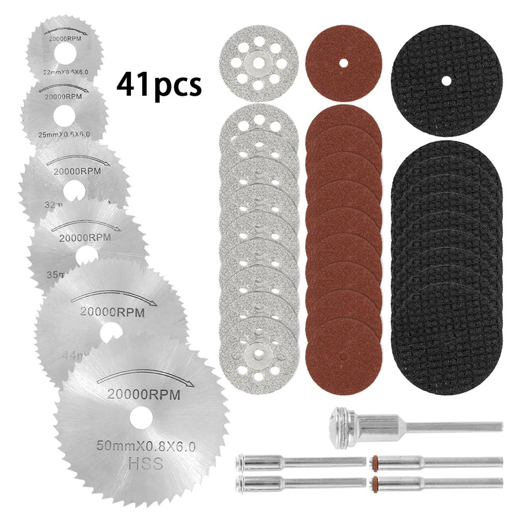 Mini Circular Saw Blade Set Sanding Grinding Wheel Cutting Disc for Dremel Accessories Metal Cutting Rotary Tools