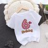 Doughnut Birthday Number Shirt 1-9 Birthday T-Shirt Wild Tee Girls Party T Shirt Birthday Outfits Clothes Kid Gift Fashion Tops