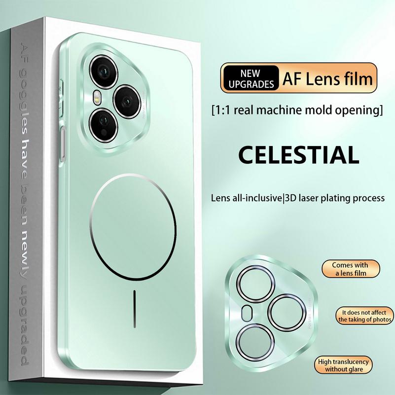 Micro-frosted ice feeling Explosion-proof All-inclusive Lens Magnetic Ring Case For Honor 400 Pro Honor400 Slim Protect Cover