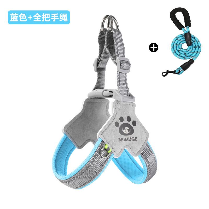 Dog Leash Saddle Type Y-shaped Pet Chest Strap Shiba Inu Corgi Special Reflective Dog Walking Leash for Going Out