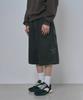 MOO Check Applique Cotton Bermuda Pants - Deep Khaki