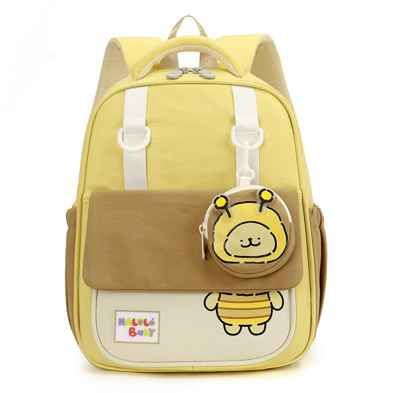 Pattern Toddler Bee Backpack With Lightweight Nylon Cartoon Schoolbag Kids For
