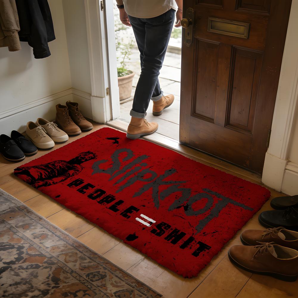 Band SslipknotS Classic Popular Long Floor Mat Soft Flannel Absorbent Mat Non-Slip Rug Home Bedroom Bathroom