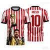 T-shirt Graphique Messi Football d'Été Doux pour Homme Manches Courtes Décontracté Sportif Hauts pour Enfants Garçons Street Wear Quotidien