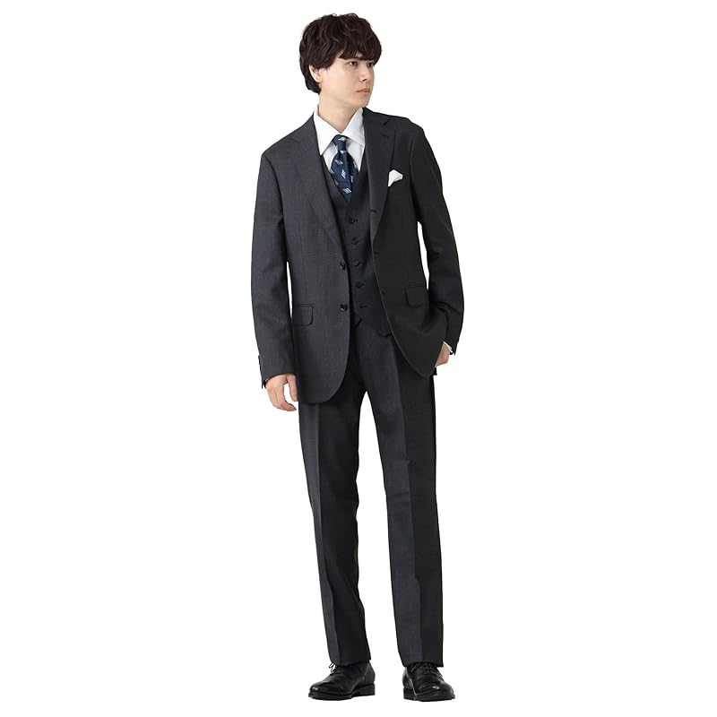 

[Beams Heart] suit 130 s glen check 3 buttons 3 piece suit men s GREY XL