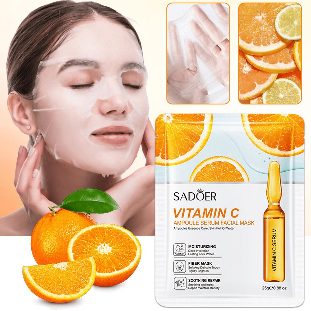1PC Vitamin C Hydrating Mask,Moisturizing,Repairing,Hydrating,Whitening,And Brightening The Skin Moi