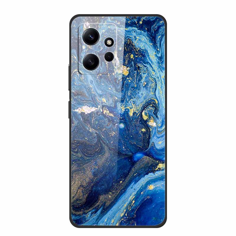 Marble For Redmi Note 12 4G Glass Case Tempered Back Cover Hard Cases For Xiaomi Redmi Note12 4G Protective Shell Colorful Capa