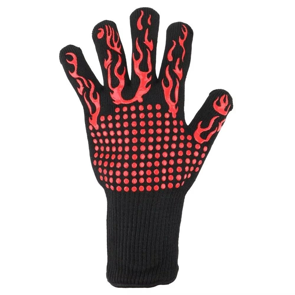 1pc Universal Insulation Fireproof Gloves Anti-Slip Heat-Resistant Barbecue Oven Gloves Fireproof Kitchen Cooking Gloves