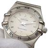 Omega Sternbild Mini Uhren 1562.30 Weißes Zifferblatt Edelstahl Quarz Analoganzeige Damen Gebraucht
