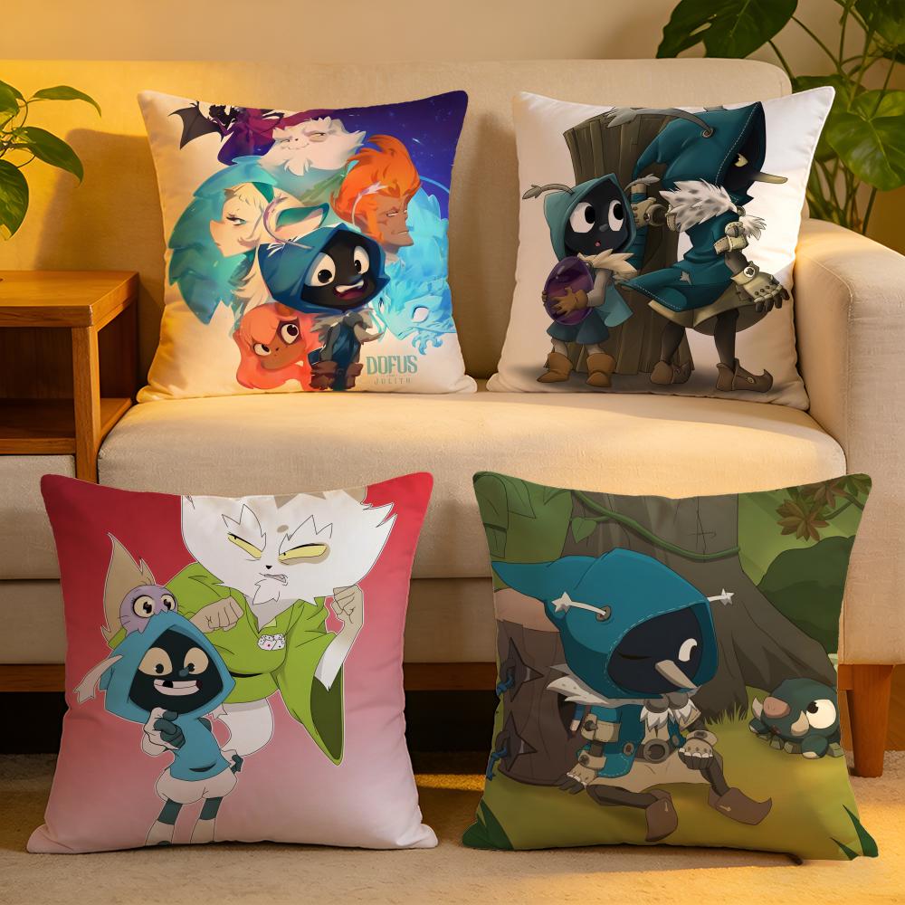 Cushion Cover Linen SkinFriendly Soft Decorative Case For Sofa Home Decor Game DDofus Pillow Cover