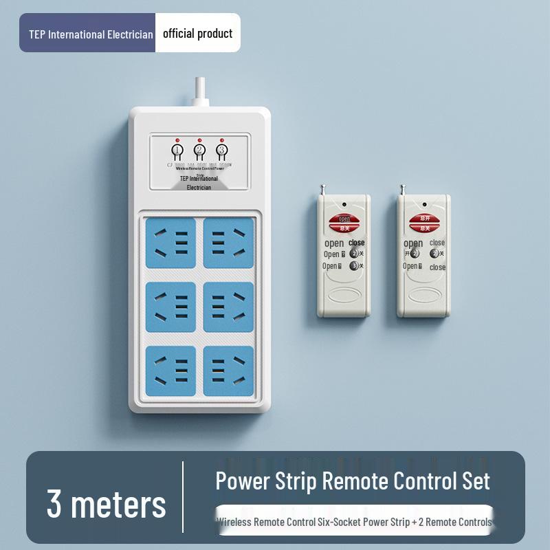 Wireless Remote-Controlled Power Strip and Extension Cord