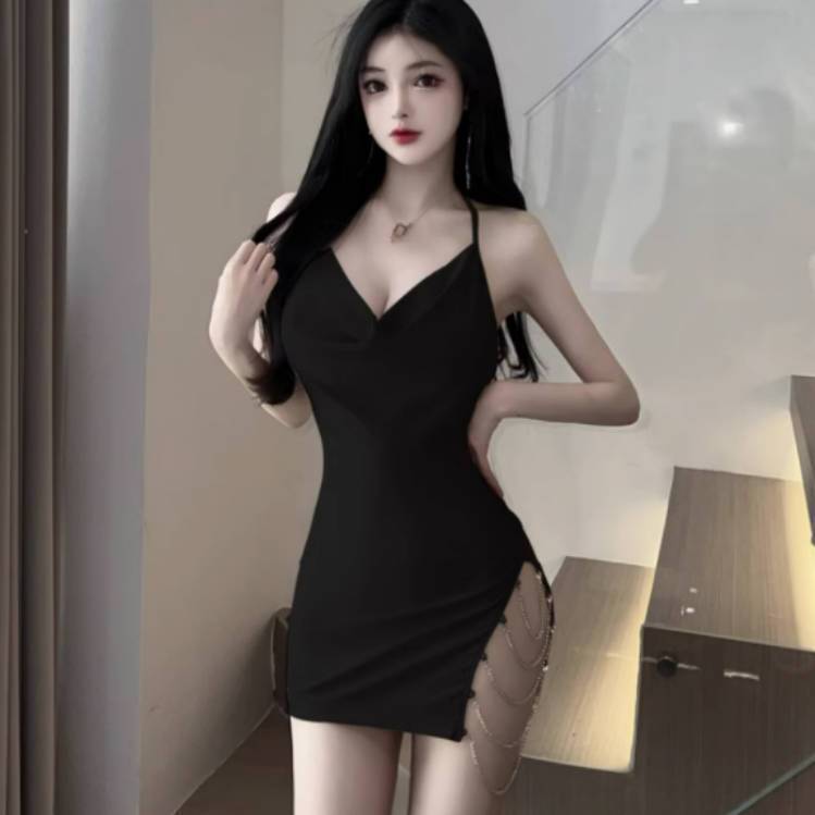 Underwear small breasts show big pajamas sexy bed girl thread tight gathering girl temptation hip skirt pajamas