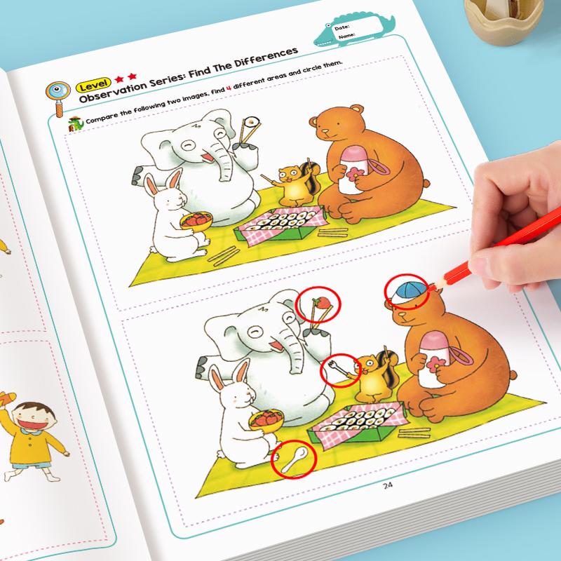 Hidden Differences Activity Book Contains 32 Interactive Observation Games & Memory Exercises | Attention and
