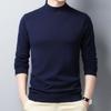 Autumn and Winter Men's Half Turtleneck Sweater Solid Color Mid-collar Sweater Winter Clothing Trendy Korean Men's Bottoming Shirt