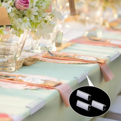12 Stück Tischrock-Klammern, Transparente Tischdeckenhalter, Geeignet für Veranstaltungen im Innen- und Außenbereich, Hochzeiten, Besprechungen, Haushaltsbedarf