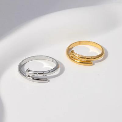 Gepersonaliseerde RVS Snag Ringen voor Dames Meisjes Goudkleurig Hip Hop Kpop Open Ringen Feest Sieraden Cadeaus 2023 Nieuw