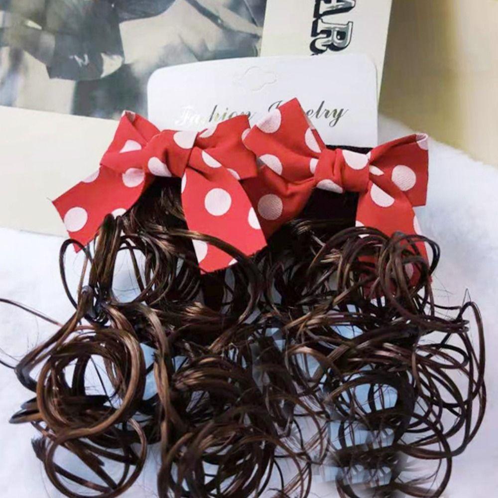 Girls Princess Party Baby Wig Hairpin Children's Bow Wig Hair Accessories Bowknot Hairclip