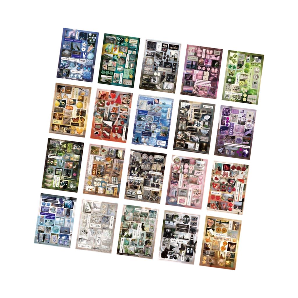Die-Cut Sticker Book Japanese Styles Sticker Scrapbook Sticker Stationery Sticker Retro Decorative Sticker for Laptop