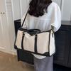 Canvas patchwork large capacity Boston bag women's travel bag