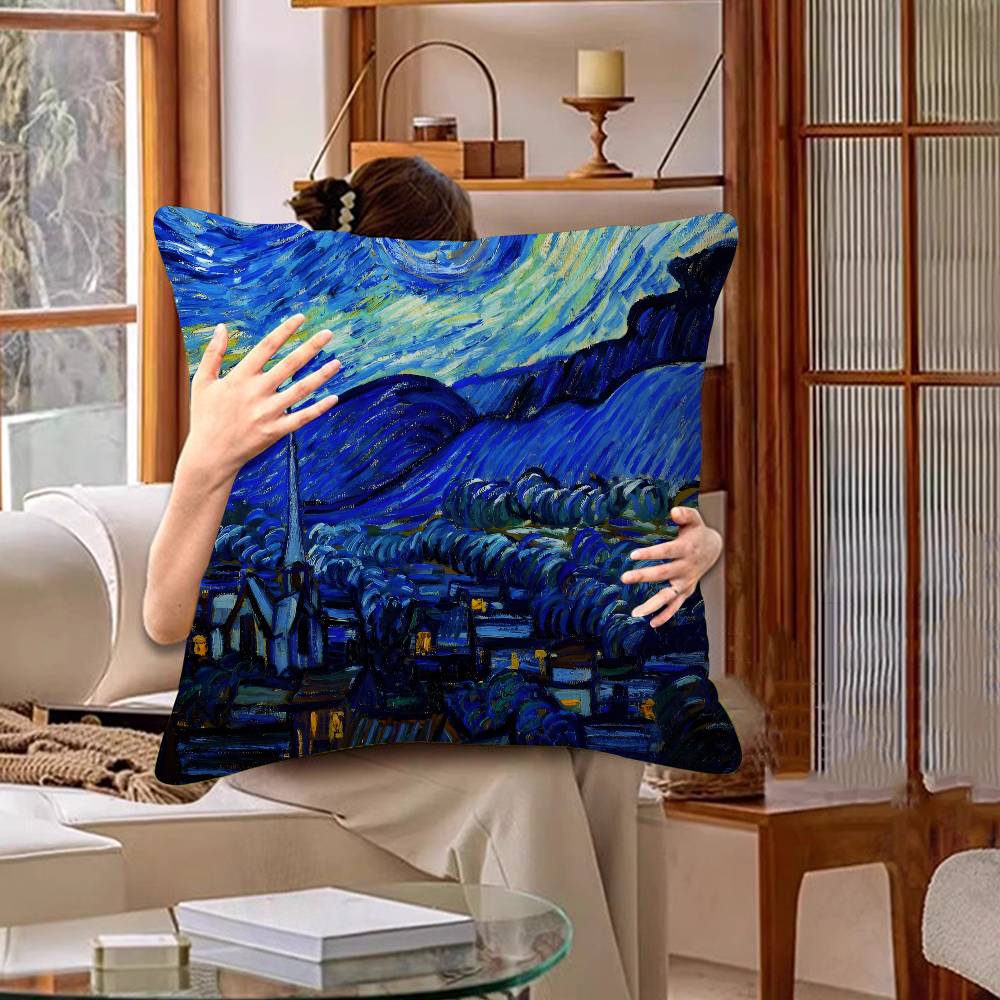 Vintage Art Van Gogh Oil Painting Pillow Cover Design cushion Cover decor Holiday Decorati