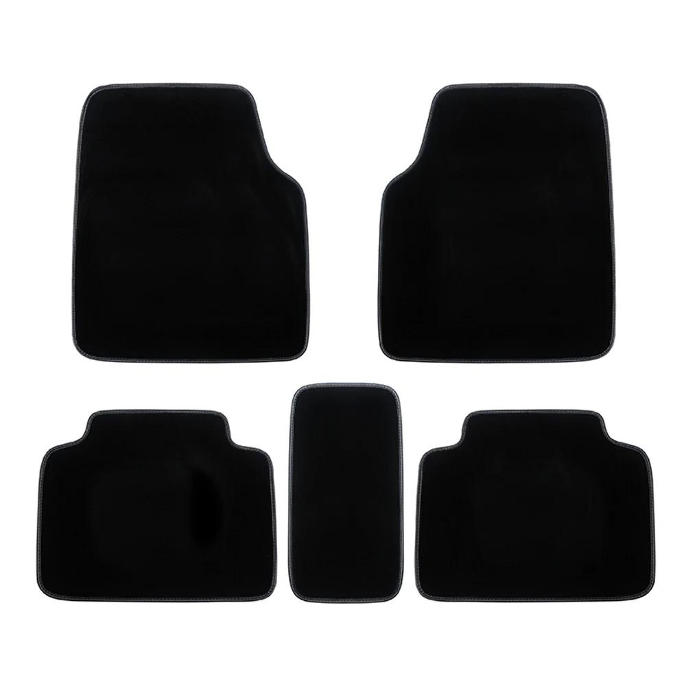 

Автомобильный плюшевый коврик для пола, нескользящий, не царапающий, аксессуары для салона, индивидуальный коврик для большинства моделей 5-местных автомобилей, автомобильные аксессуары чёрный