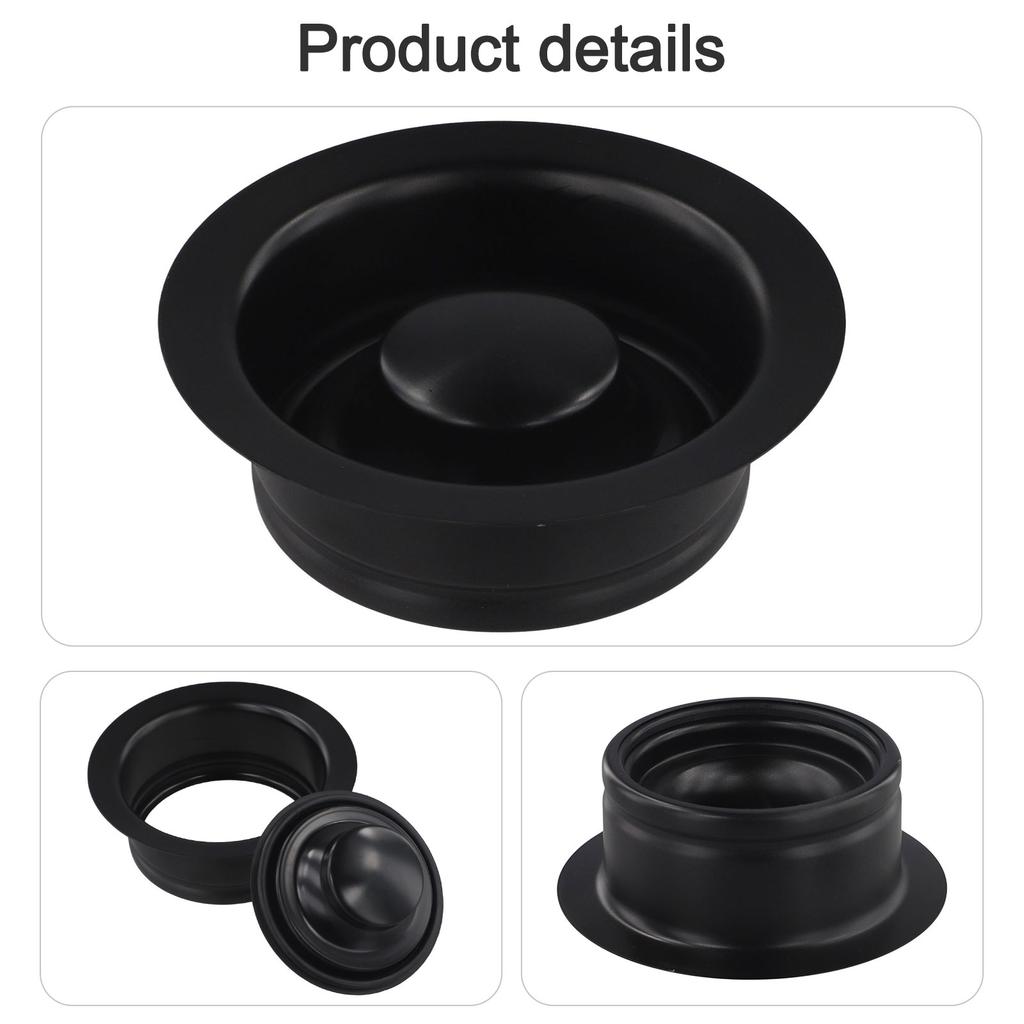 1pc 114mm Kitchen Sink Stopper Cover Stainless Steel Garbage Disposal Flange Drain For Water Tank Opening 88-95mm Sink Accessory