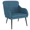 Armchair Blue 63x76x80 Cm Velvet