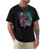 Blumenmuster Bettafisch T-Shirt Leichte Gymnastik Trainings-T-Shirt