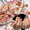 50pcs 3D Cute Donut Ice Cream Nail Charms Resin Sweet Doughnut Candy Cartoon Nail Art Decorations Flatback Nail Art Rhinestones
