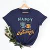 Happy Hanukkah Shirt Jewish Holiday Saying Religious for Printed Tshirt Tops Unisex High Quality Cotton Regular Short Sleeve