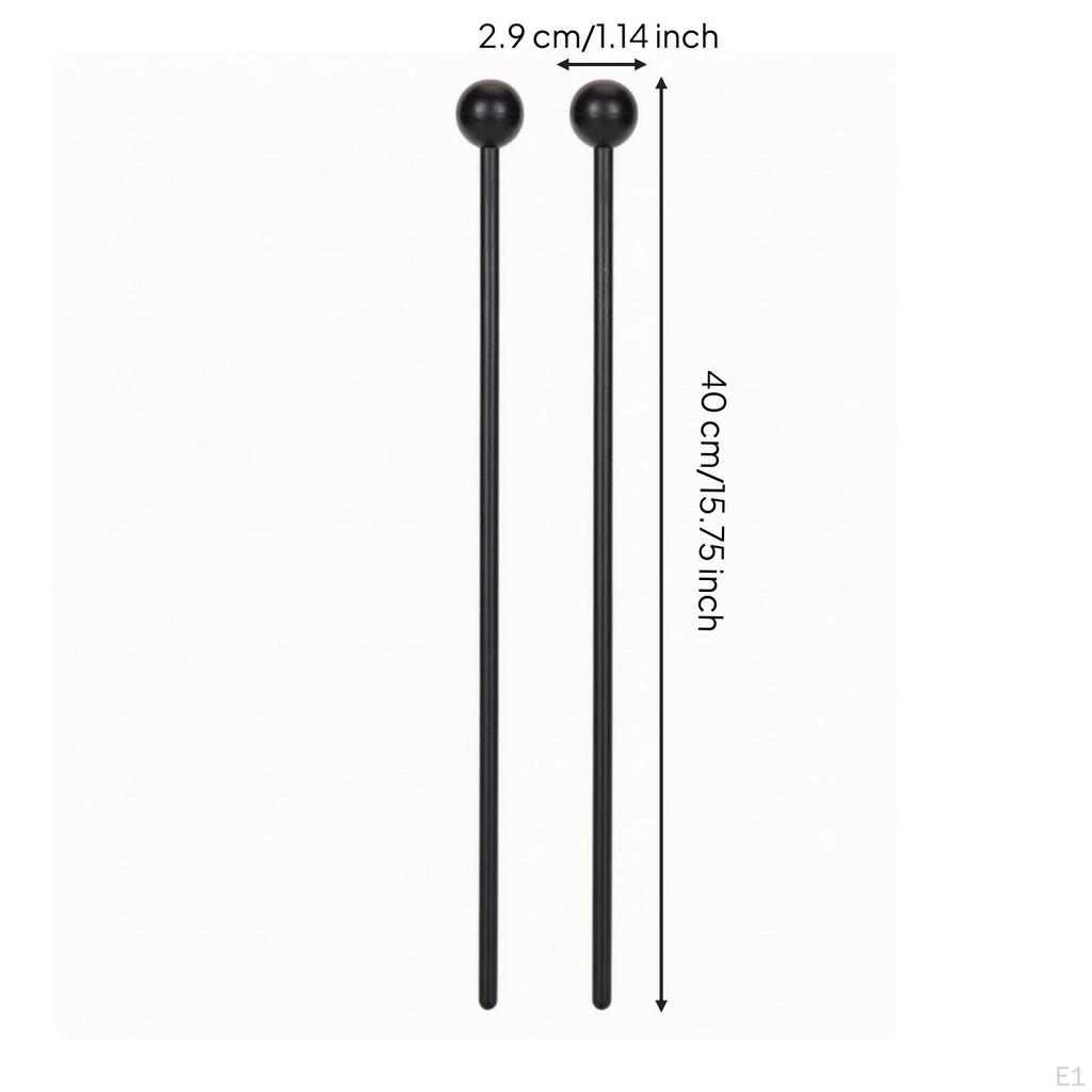 Xylophone Mallets Long Keyboard Percussion Round Marimba Sticks for Percussionists,