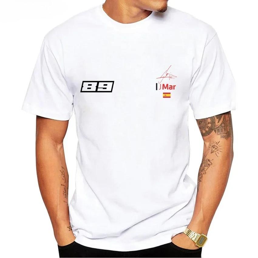 Jorge Martín GP Martinator 89 T-shirt Estiva Unisex Manica Corta GS Sport T-shirt Ragazzo Magliette Casual Equitazione Moto Top Bianchi