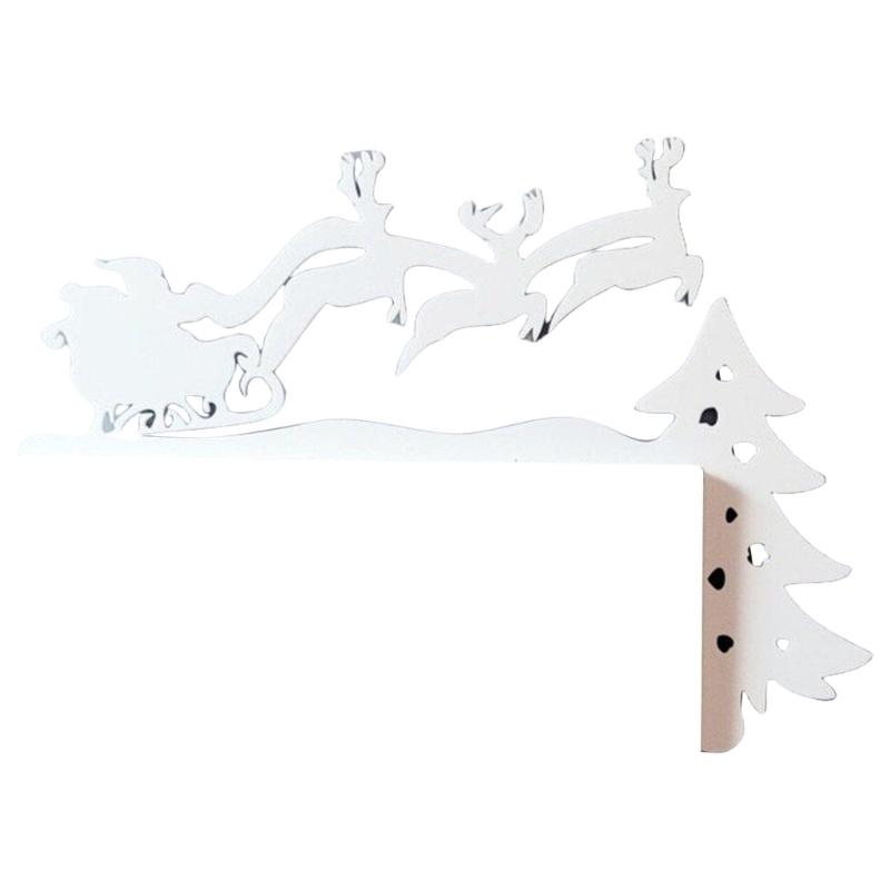 Festives Metal Door Frame Sign Door Corner Decoration for Christmas Celebration Home Decoration for Window and Wall