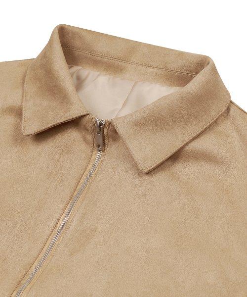 Ironyporno Whiteline 86-Iro134 Semi-Dart Stadium Suede Jacket Camel
