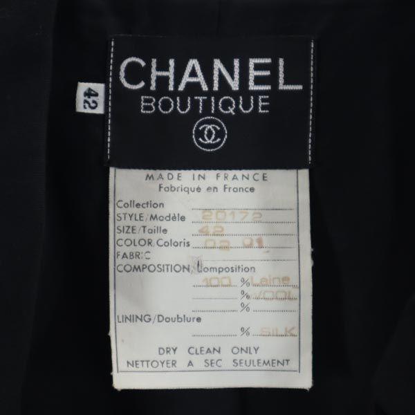 Chanel 20172 Coco Gold Button Suit Jacket 42 Black Vintage Women Used
