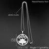 Fleur de Lotus Symbole OM Mandala Hindou Bouddhiste Collier pour Femme Acier Inoxydable Couleur Or Argentée Capteur de Rêves Chaîne Bijoux