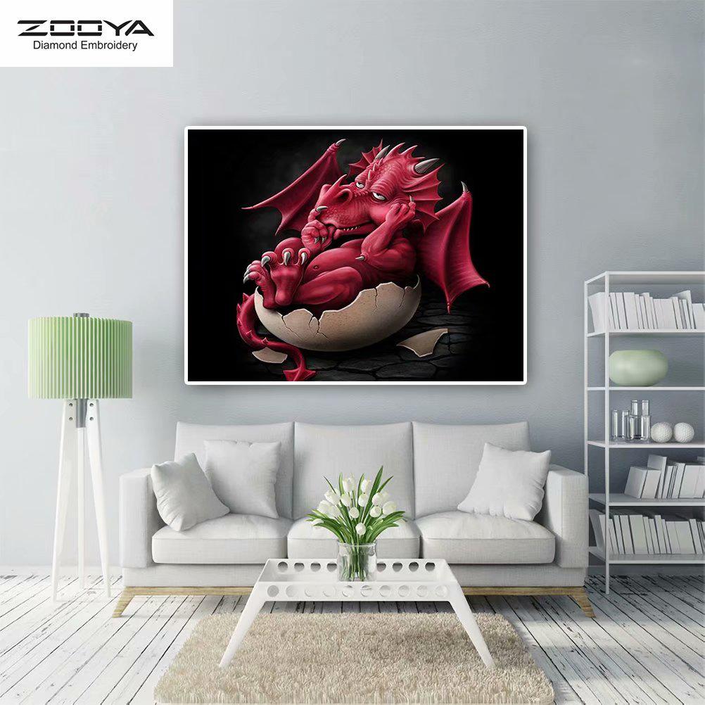 

ZOOYA DIY 5D полная квадратная алмазная картина мультфильм динозавр вышивка крестиком домашний декор