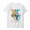 Hatsune Miku MIKU Co Branded Printed TShirt for Unisex and Unisex Anime Round Neck Summer Fashion Trend Short Sleeve